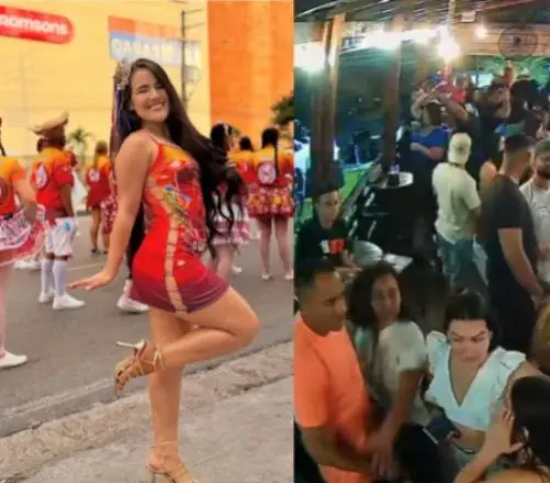 Passista de escola de samba é agredida por homem em um bar (Foto: Reprodução/Redes sociais)