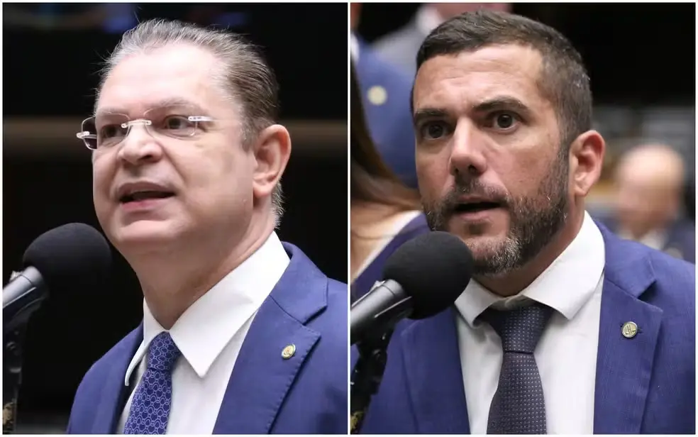Os deputados Sóstenes Cavalcante (PL) e Carlos Jordy (PL) — Foto: Kayo Magalhães/Câmara dos Deputados
