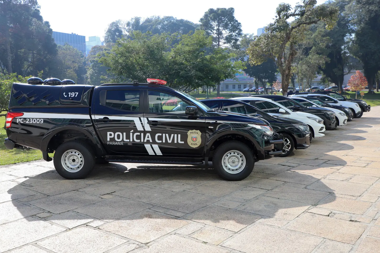 Polícia Civil e Polícia Militar realizam diligências para localizar os suspeitos do ataque armado ocorrido em Prudentópolis, no interior do Paraná. Foto: Divulgação / PCPR.