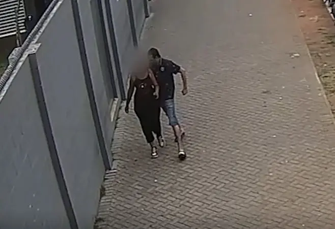 Homem foi preso instantes após agredir mulher (Foto: Reprodução / Prefeitura SP)