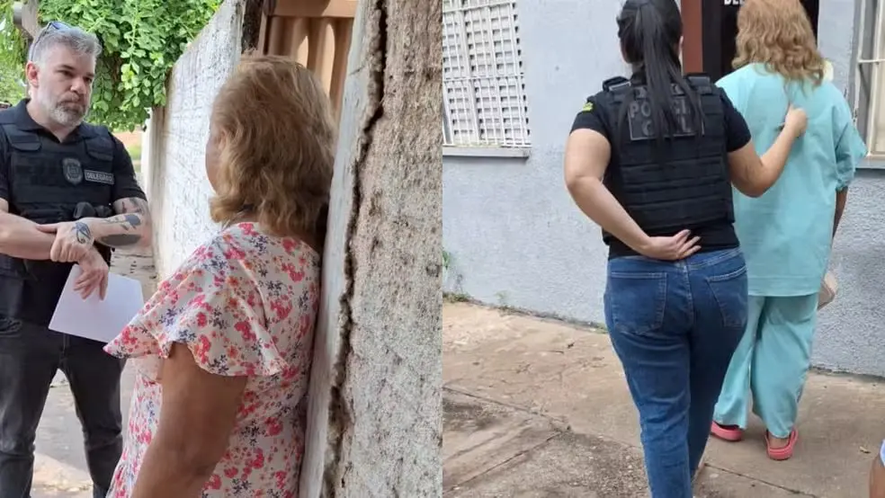 Idosa foi presa suspeita de estelionato (Foto: Polícia Civil PI)