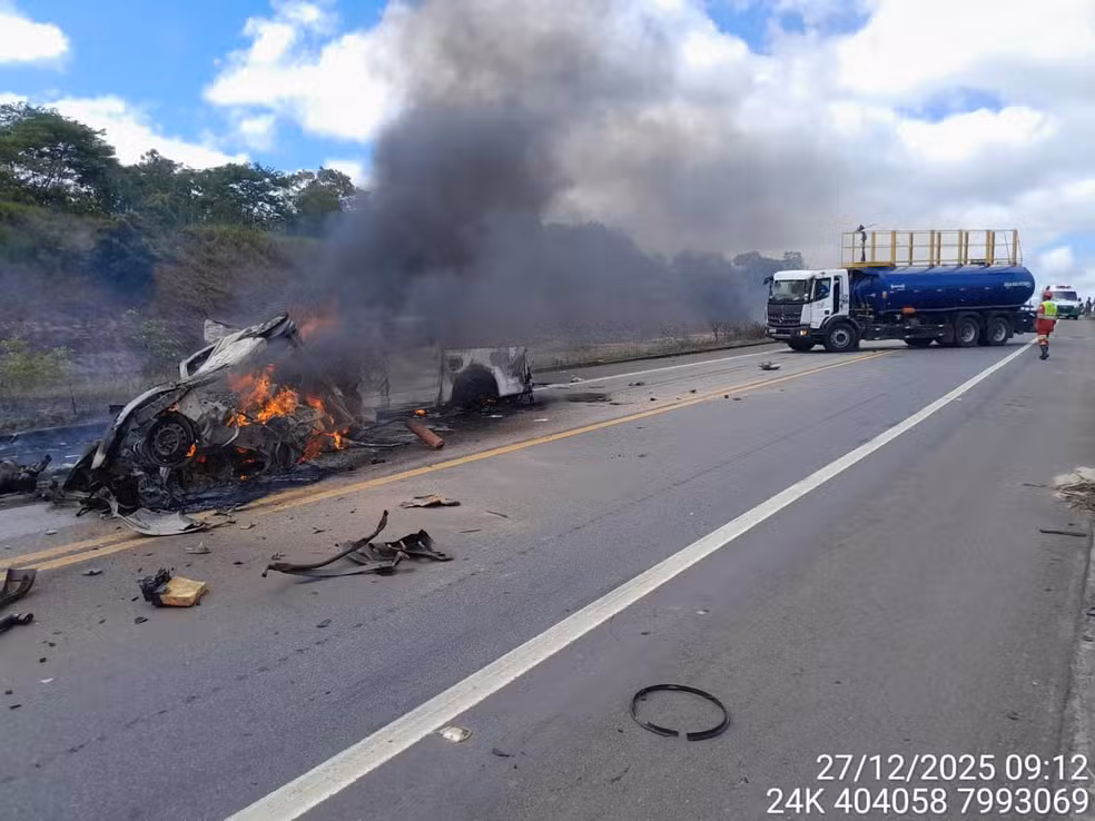 Acidente na BR-101, , no sul da Bahia (Foto: PRF)