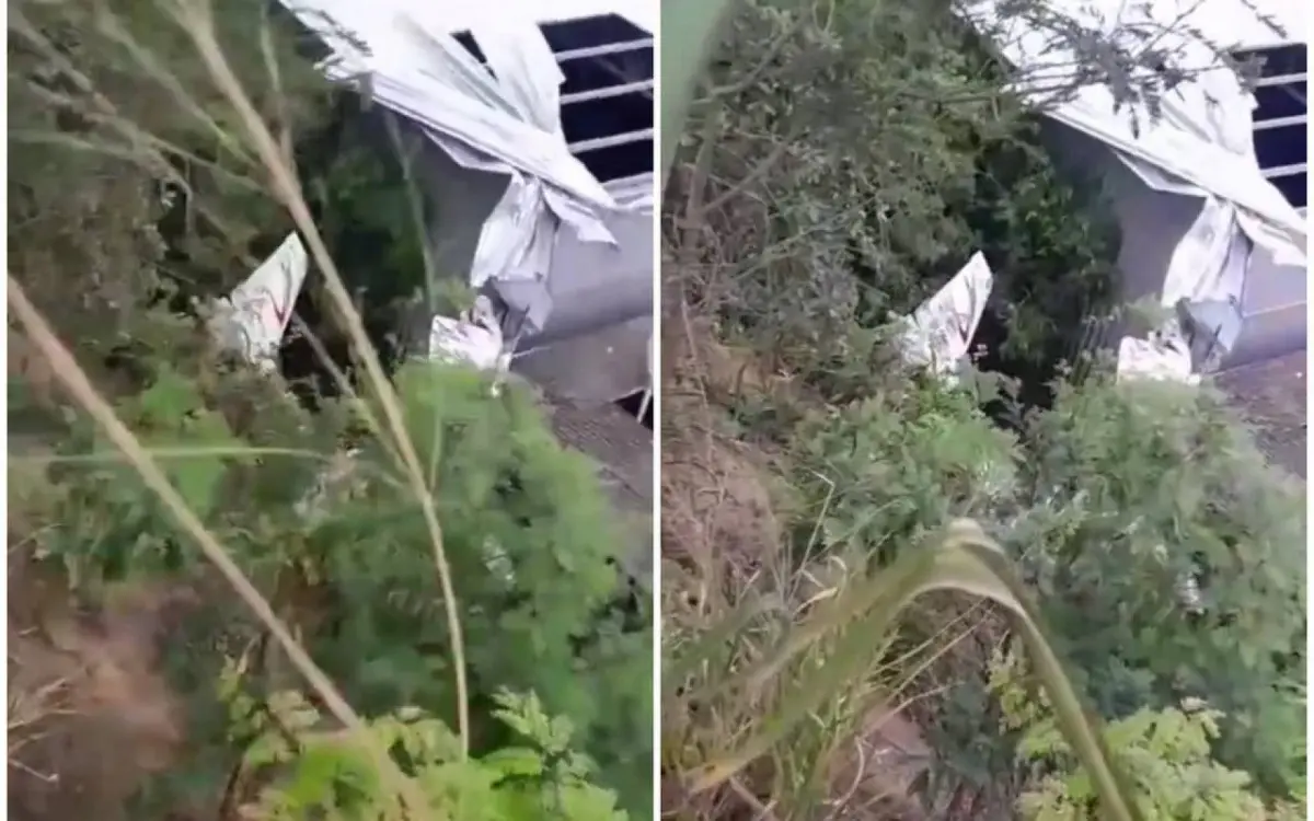 Queda de avião de pequeno porte (Reprodução/Redes Sociais)