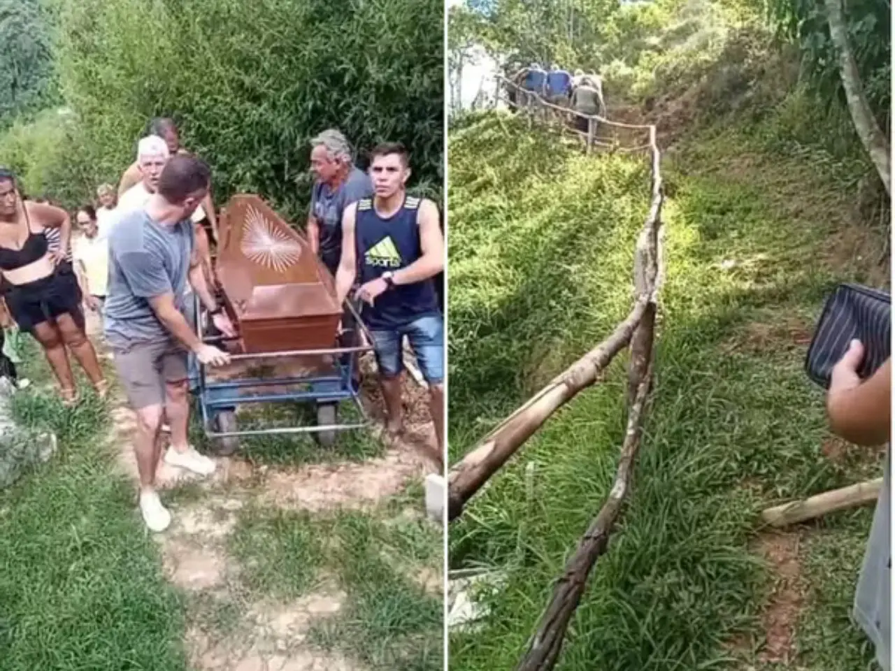 Idoso é enterrado em área de mata por falta de infraestrutura em cemitério