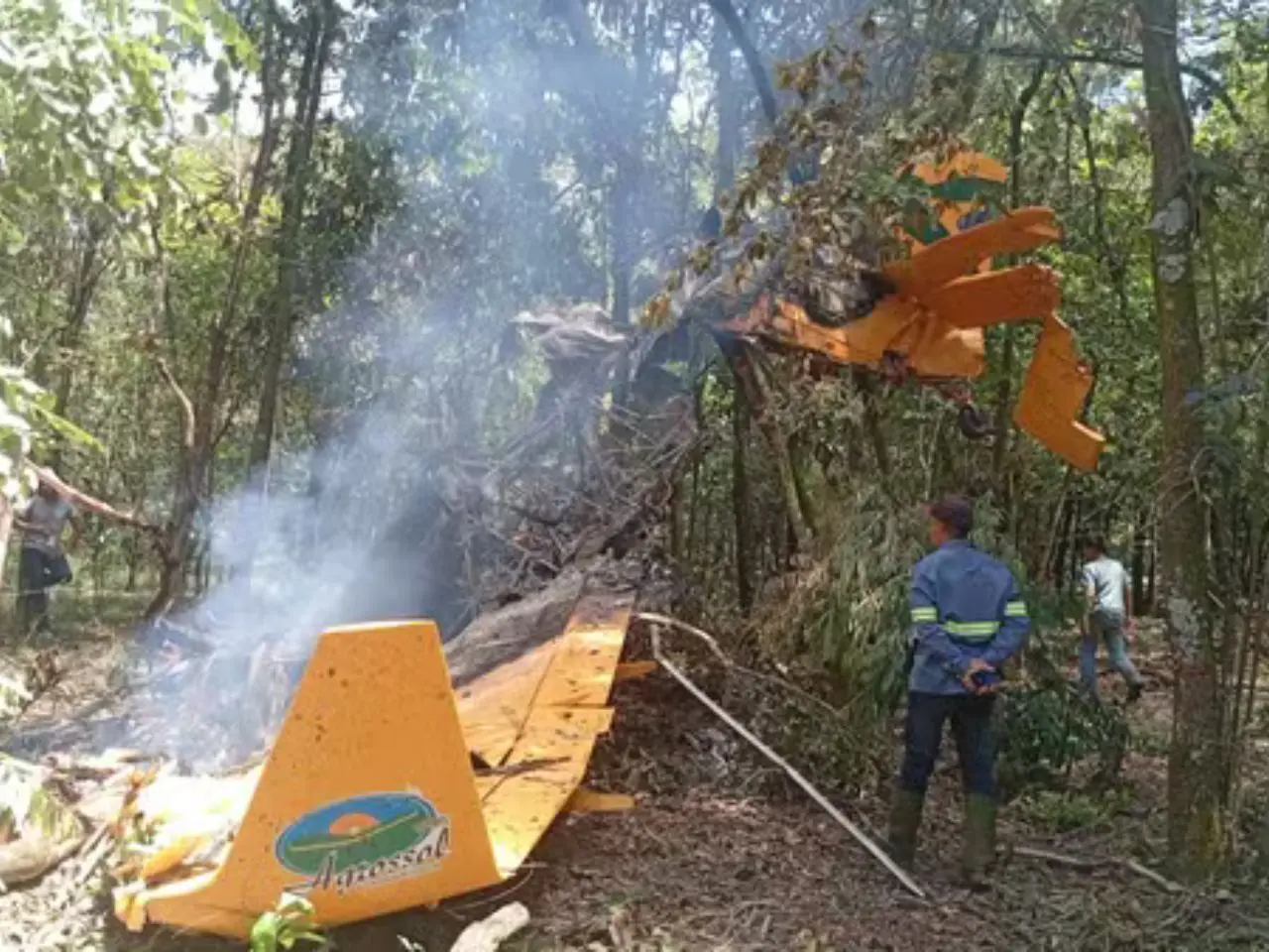 Monomotor fazia pulverização agrícola em Tambaú; piloto conseguiu sair antes de incêndio e foi socorrido com ferimentos leves