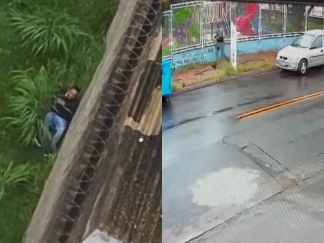 Vídeo: homem é perseguido pelo helicóptero Águia da PM e acaba preso após tentar se esconder em creche