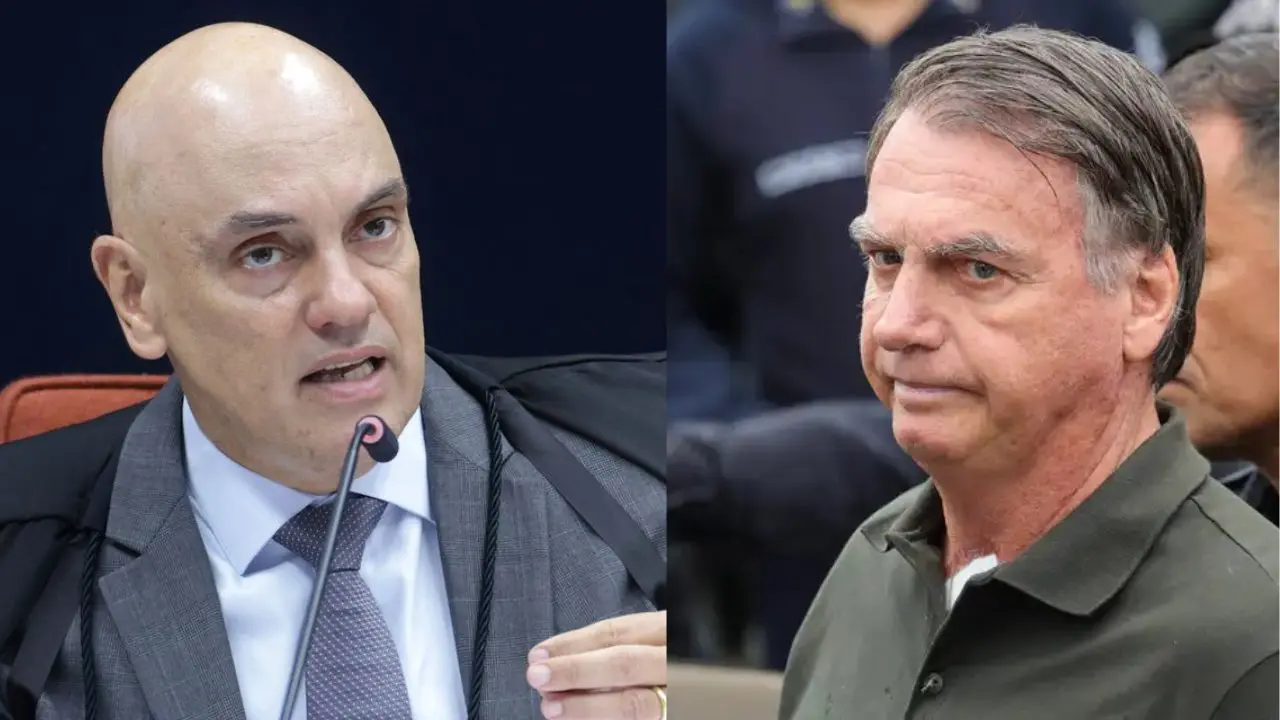 Alexandre de Moraes e Jair Bolsonaro  (Foto: Rosinei Coutinho/STF/Fabio Rodrigues-Pozzebom/ Agência Brasil)