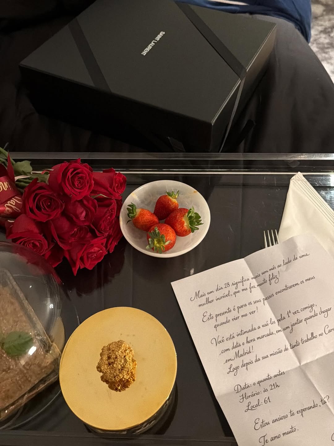 Veja a carta que Virginia recebeu de Vini Jr (Foto: Redes Sociais)