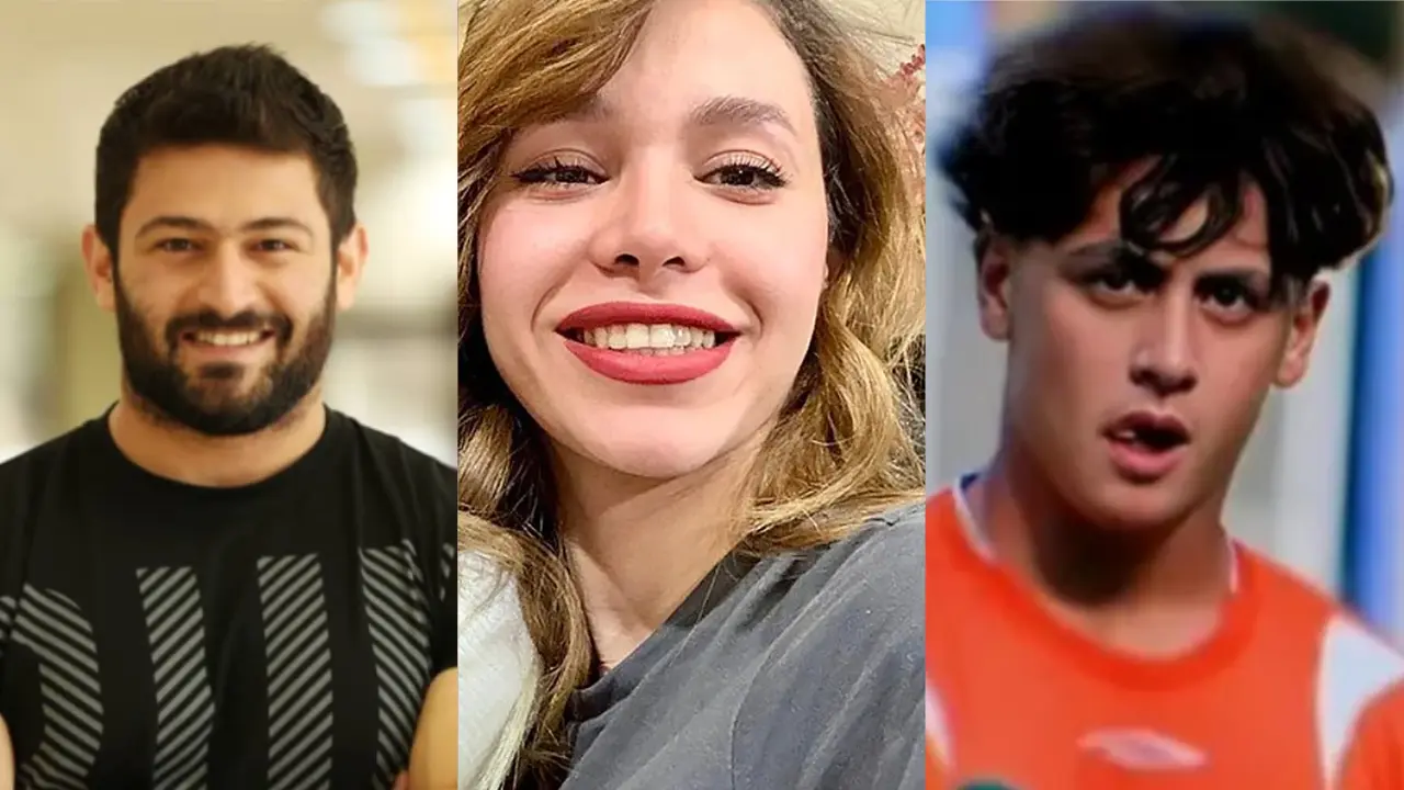 O fisiculturista Mehdi Zatparvar (esquerda), a estudante de design têxtil e de moda Rubina Aminian (centro) e o atleta juvenil Rebin Moradi (direita) estão entre as vítimas da repressão aos protestos no Irã. (Reprodução)