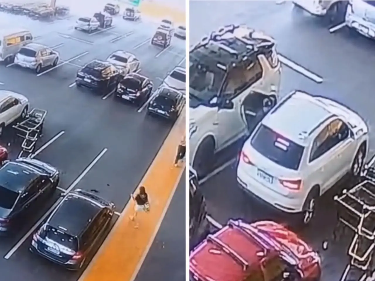 Mulher é sequestrada dentro de estacionamento de supermercado || Reprodução: Redes Sociais 