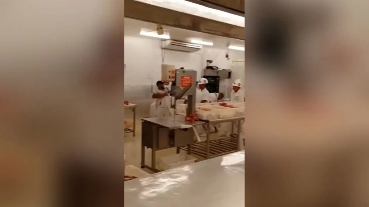 Vídeo: briga entre açougueiros dentro de supermercado chama atenção de clientes (Foto: Reprodução/Redes sociais)
