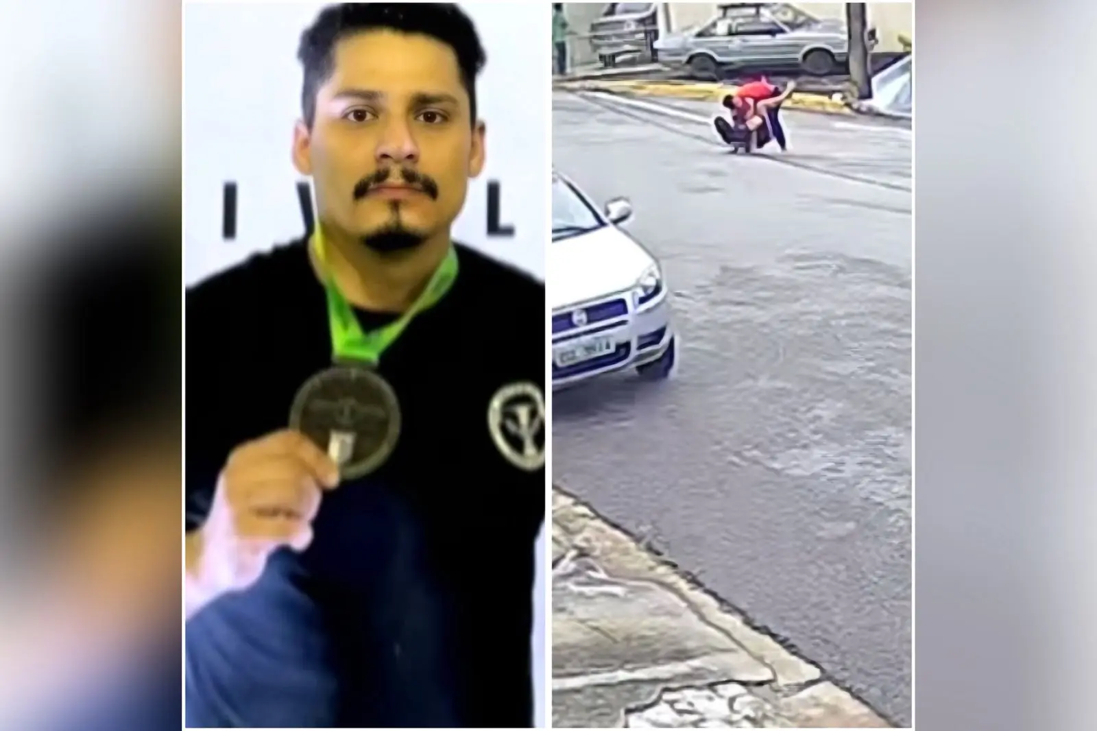 Campeão de karatê salva vizinha de ataque cometido pelo ex-companheiro (Foto: Reprodução/SBT)