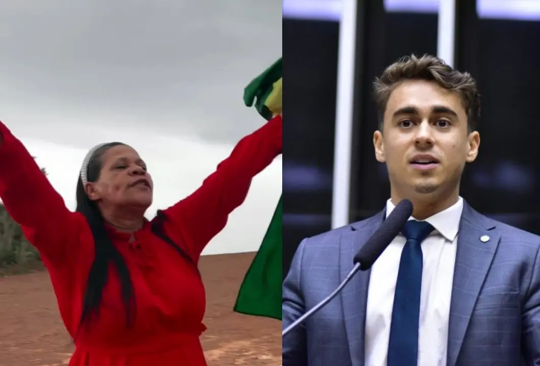 Irmã Mônica e Nikolas Ferreira (Reprodução/Redes Sociais/Câmera dos deputados)