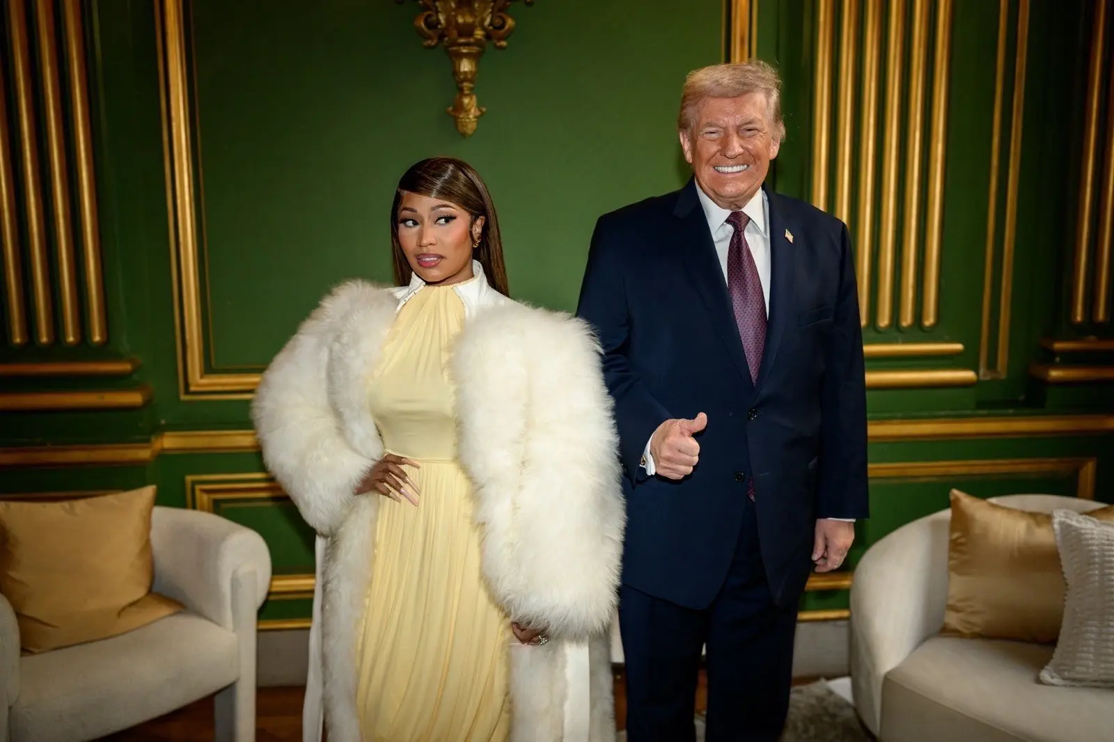 Nicki Minaj e Donald Trump (Reprodução/Redes Sociais)