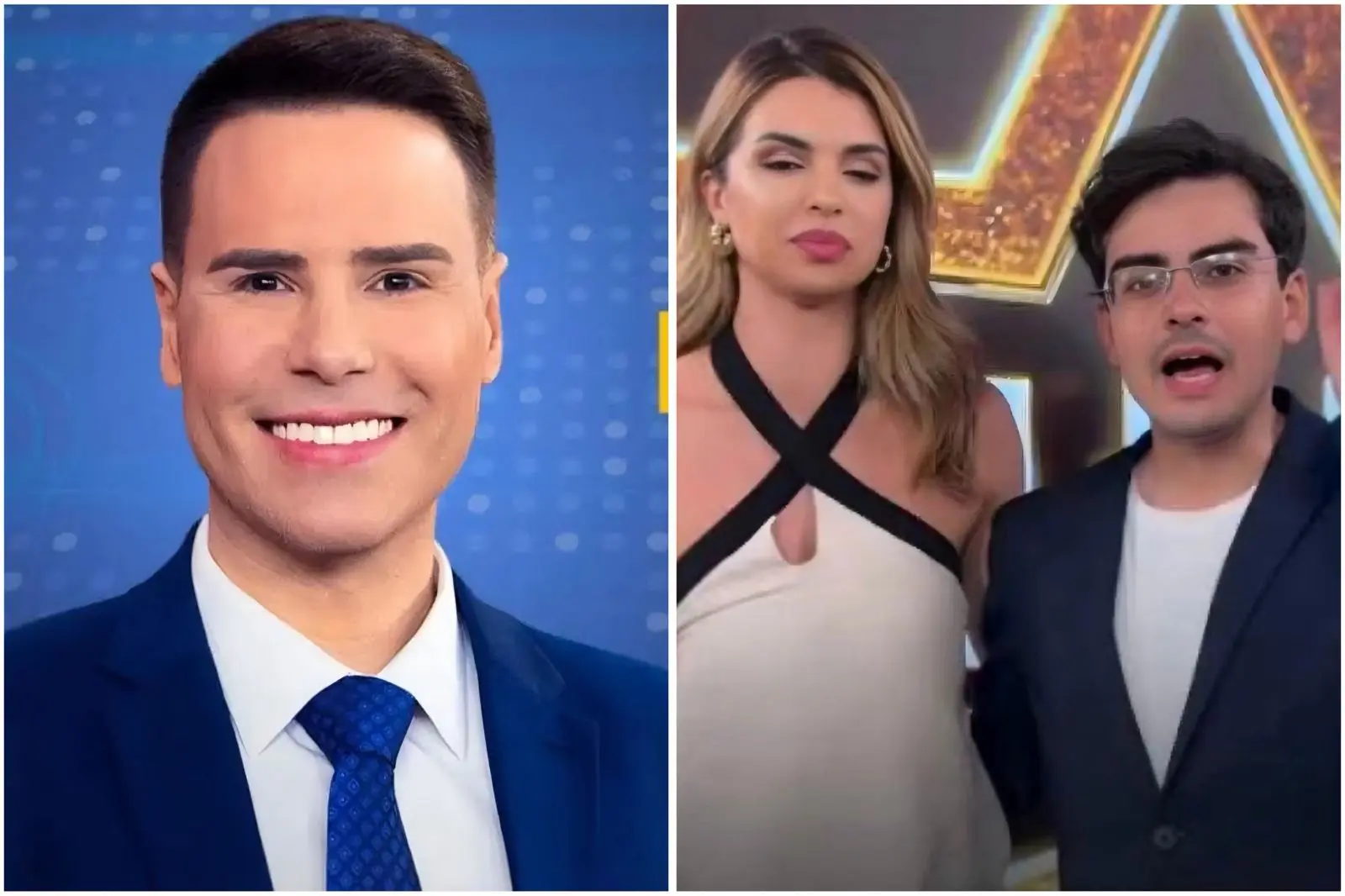 Dudu Camargo usa Record para propagar fake news: ele disse que Bacci ‘fugiu’ do país (Foto: Reprodução)