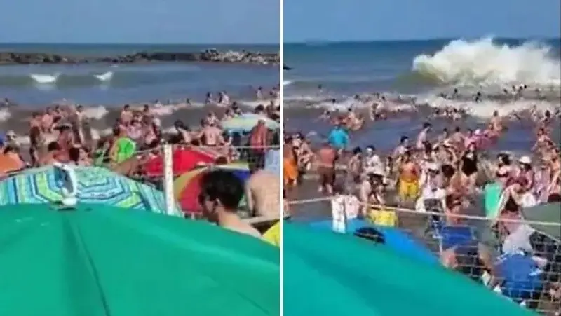 Tsunami na Argentina (Reprodução/Redes Sociais)