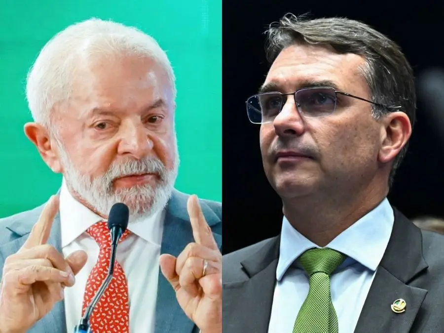 Presidente Lula (PT) e senador Flávio Bolsonaro (PL-RJ) -Fotos: Divulgação/Ricardo Stuckert/PR e Jefferson Rudy/Agência Senado