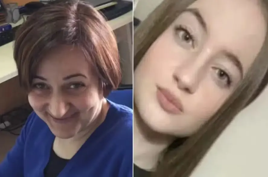 Antonella di Ielsi, que tinha 50 anos, e a sua filha de 15 anos, Sara — Foto: Reprodução
