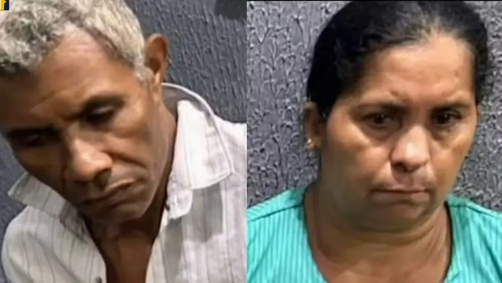 Elisângela Herculano Paiva (à direita), e Raimundo Nonato Pereira da Silva (à esquerda) confessaram participação no crime, segundo a polícia (Foto: Reprodução/TV Mirante)