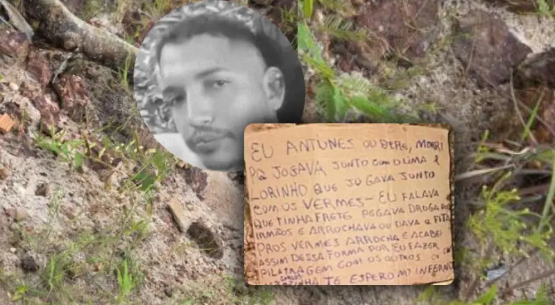 Corpo de homem executado pelo CV é encontrado com bilhete macabro (Foto: Reprodução)