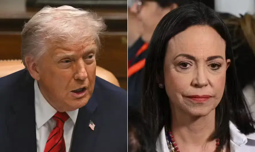 Maria Corina, opositora de Maduro, se reúne pela primeira vez com Trump na Casa Branca - Foto: reprodução/redes sociais