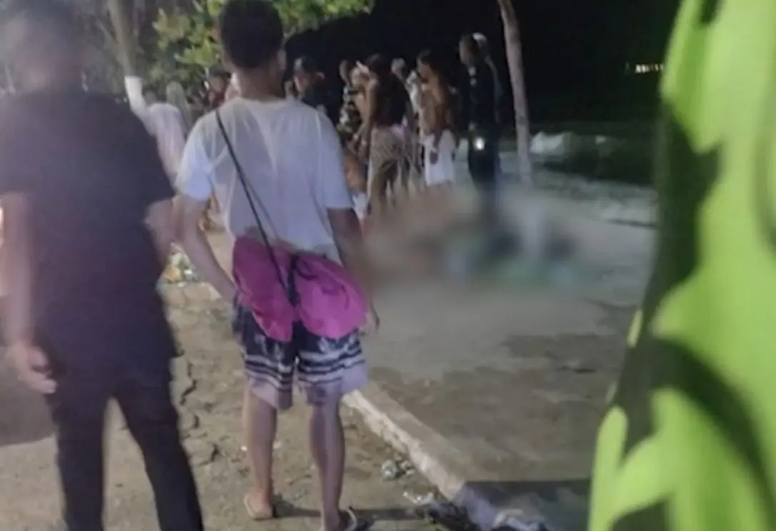 Homem morre baleado na praia (Foto: Reprodução)