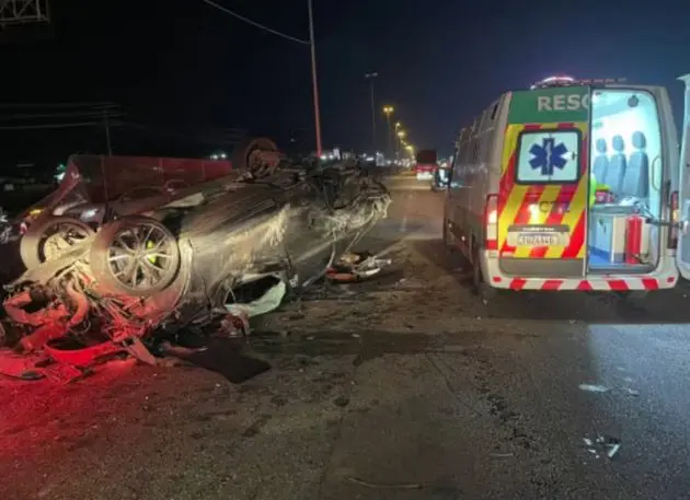 Acidente vitimou caminhoneiro (Foto: BC Trânsito)