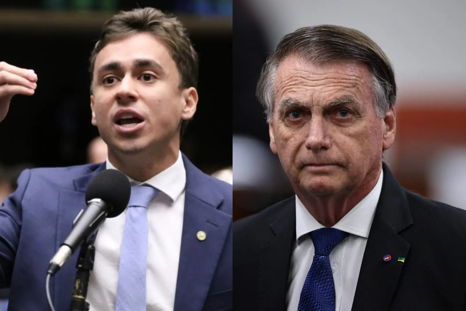 Bolsonaro pede para receber Nikolas (Foto: Ton Molina/STF | Kayo Magalhães/Câmara dos Deputados)
