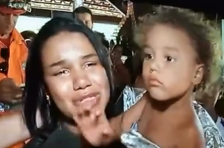 Mãe de Alice agradece resgate da filha (Foto: Reprodução / MGTV)