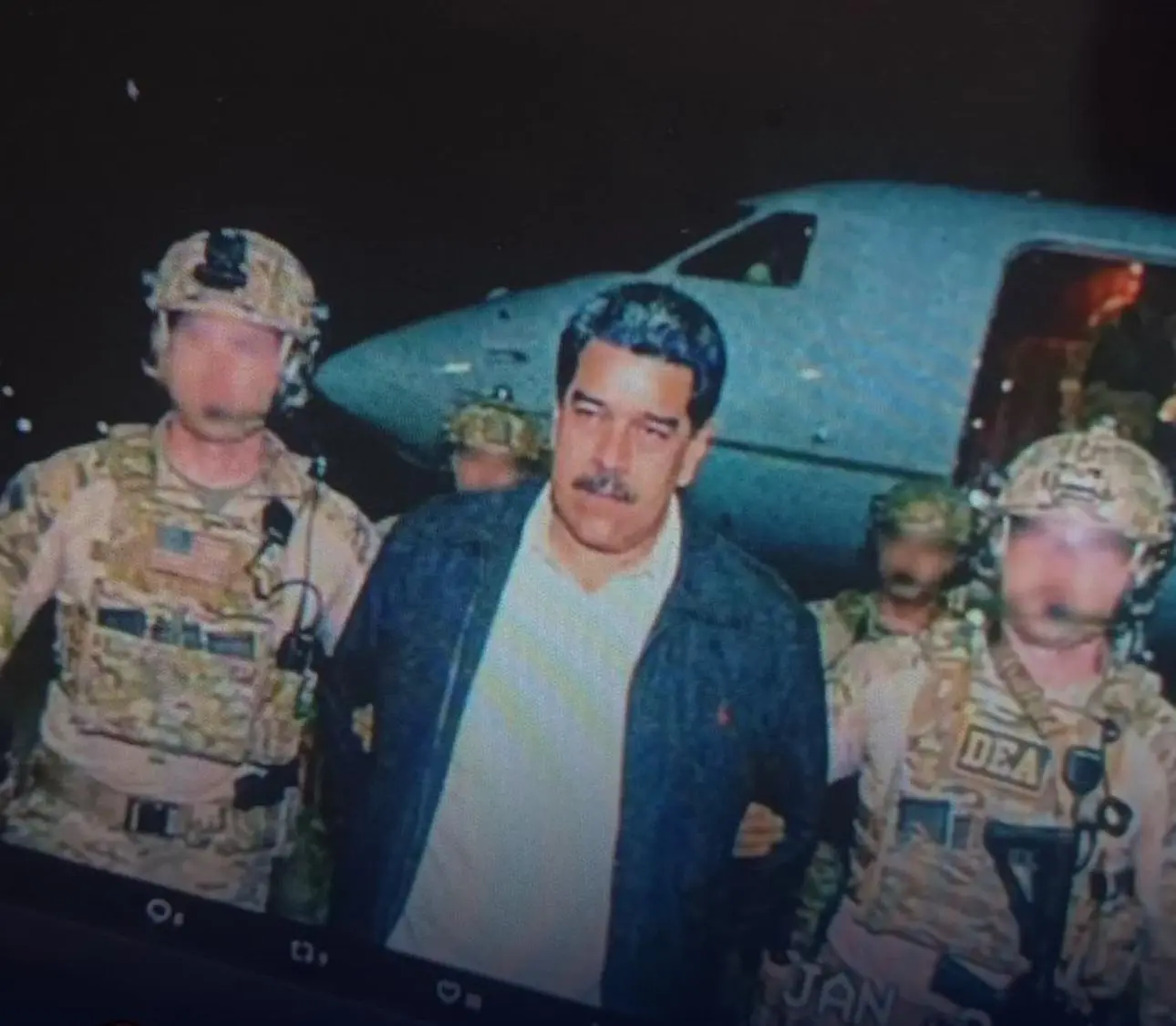 Vaza suposta foto da prisão de Maduro após ataque dos EUA à Venezuela; veja