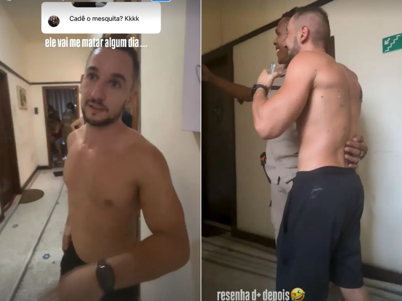 Filho de Otávio Mesquita ajuda a apagar incêndio em prédio da namorada; vídeo