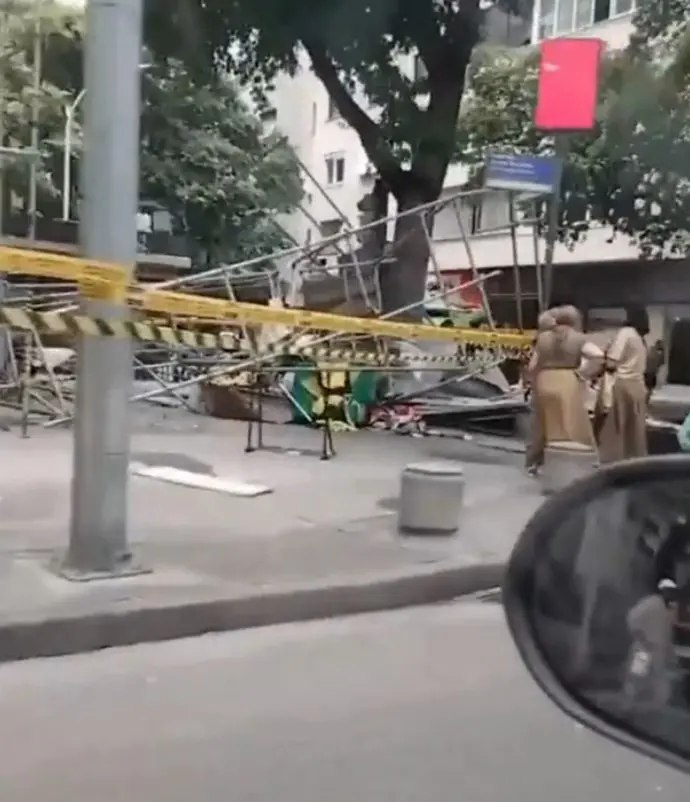 Andaime cai em Copacabana, mata uma pessoa e deixa duas feridas