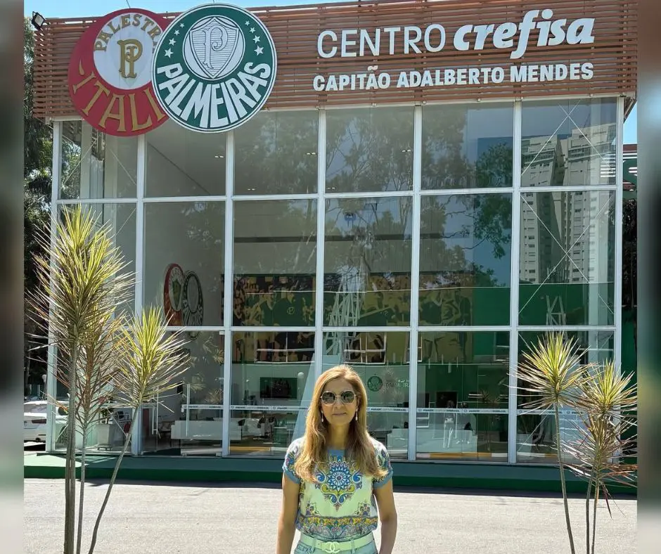 Leila Pereira, presidente do Palmeiras e do Banco Crefisa, foi convocada para depor como testemunha na CPI do INSS. Foto: Divulgação.