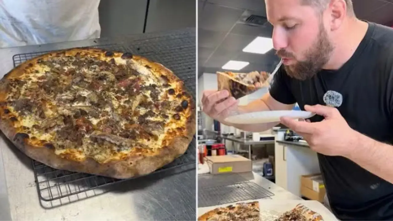 Pizza  de iguana (Reprodução/Redes Sociais)