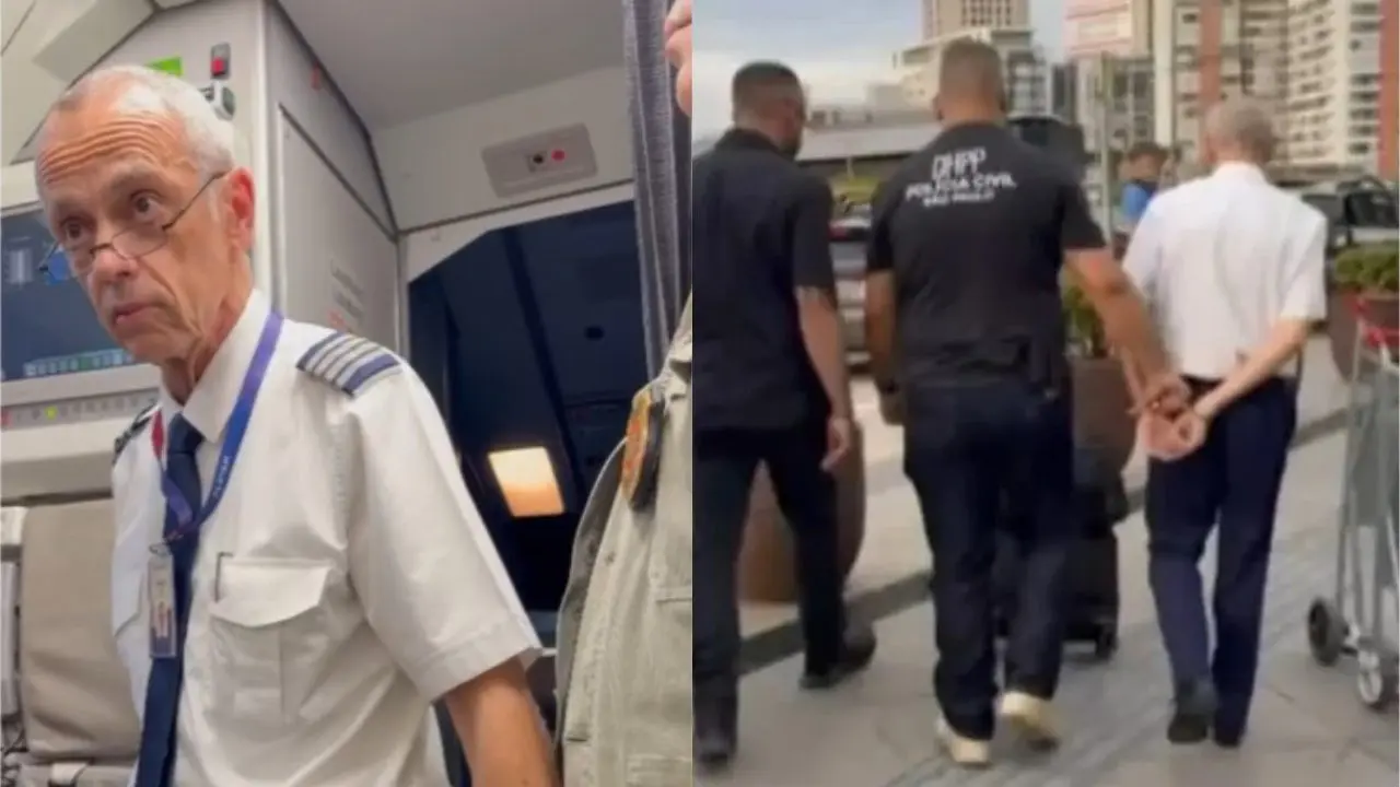 Piloto da Latam é preso (Foto: Reprodução/Redes) Sociais
