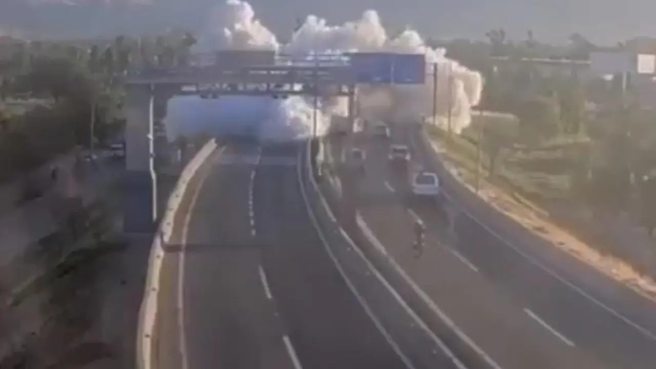 Explosão de caminhão-tanque no Chile (Reprodução/Redes Sociais)