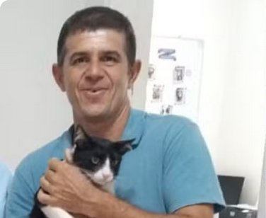 Dono de gato contrai doença infecciosa após arranhão e faz tratamento junto com pet (Foto: Divulgação Prefeitura Guarujá)