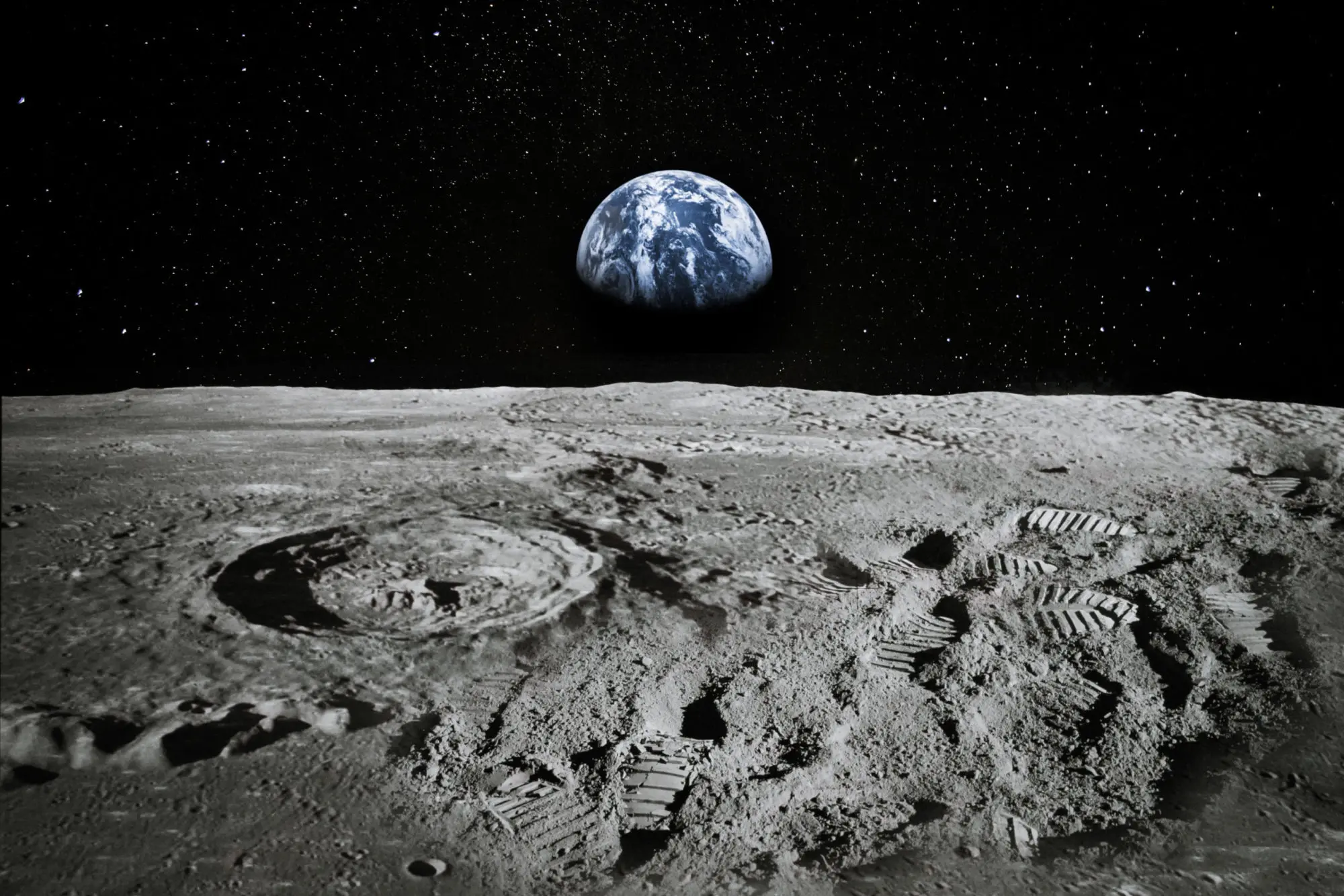 Entenda por que o homem nunca mais pisou na Lua, mesmo após avanços tecnológicos (Foto:  Getty Images/iStockphoto)/urls:
https://images-assets.nasa.gov/image/as11-44-6551/as11-44-6551~orig.jpg
https://images.nasa.gov/details-as11-44-6551.html
https://images.nasa.gov/details-as17-145-22285.html
https://images.nasa.gov/details-as11-40-5964.html
https://solarsystem.nasa.gov/resources/429/perseids-meteor-2016/