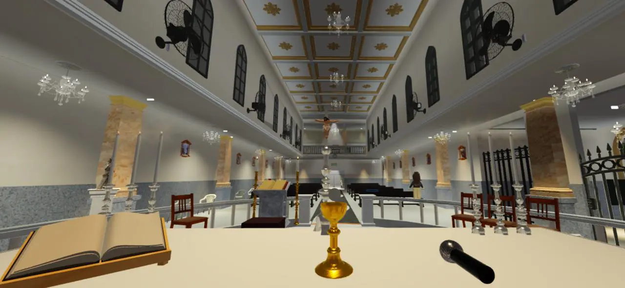 Modelagem 3D da paróquia Santa Generosa foi feita pelo próprio padre, que trabalha com arquitetura sacra