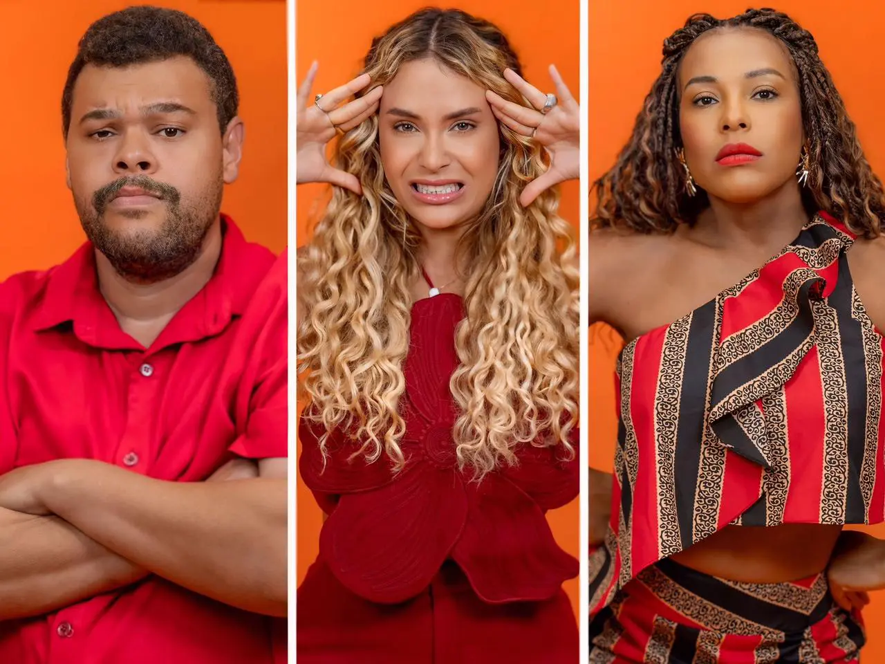 Babu Santana, Sarah Andrade e Sol Vega disputam quarto paredão || Reprodução: Gshow/Divulgação 
