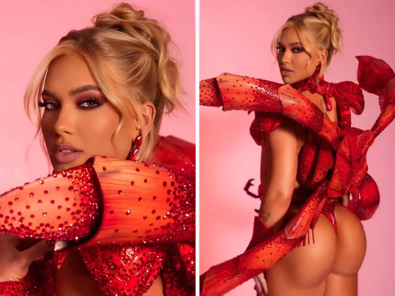 Virginia posou com a fantasia para o Esquenta do Carnaval || Reprodução: Redes Sociais 