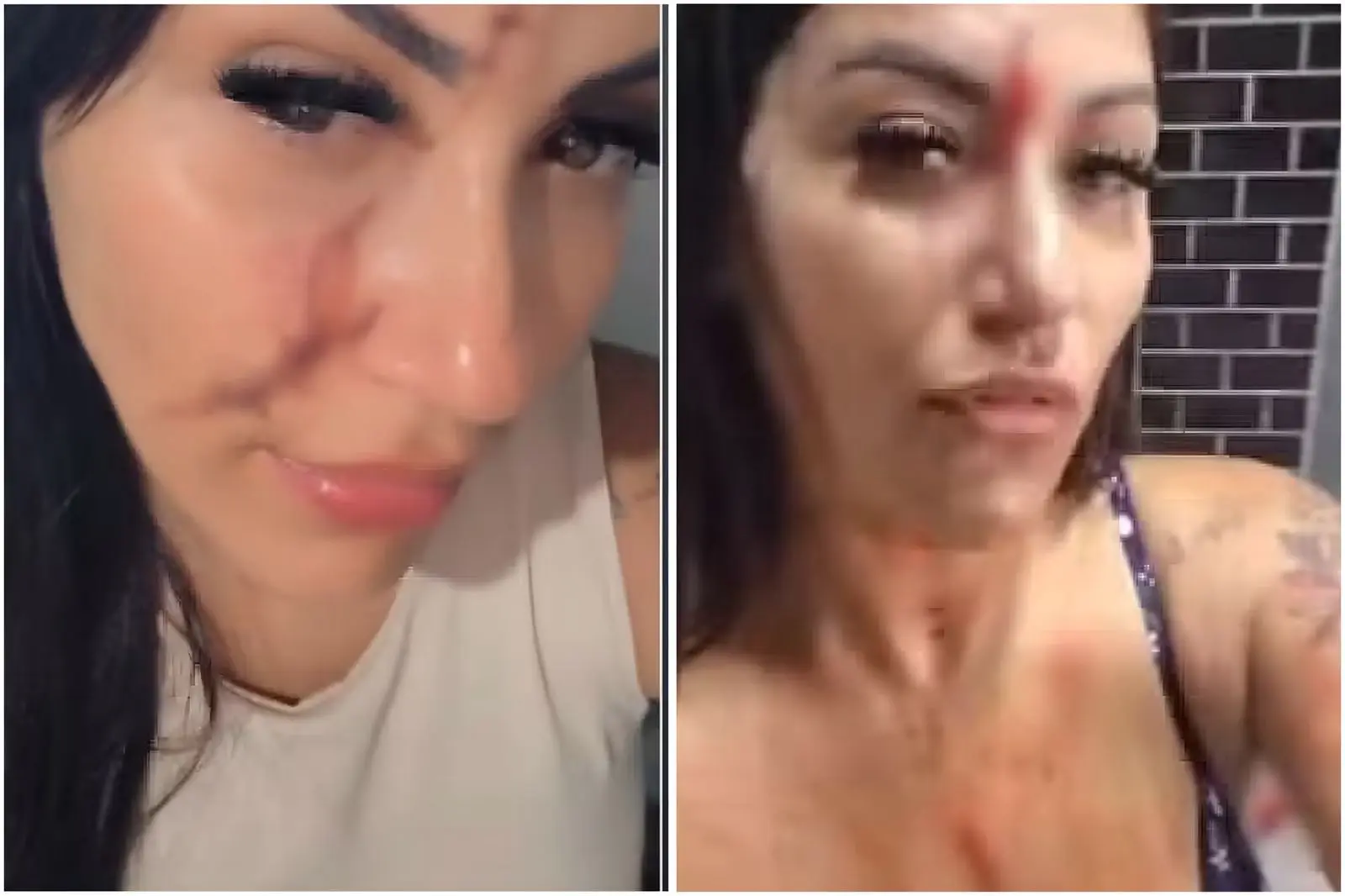 Cabeleireira tem rosto rasgado com vidro; agressora debocha: 'Sangue para o capeta beber' (Foto: Reprodução/Redes sociais)