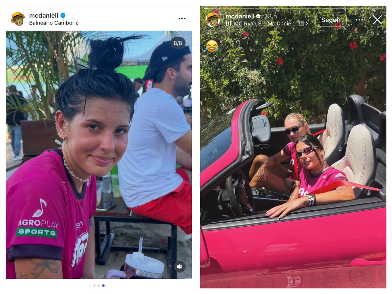 MC Daniel registrou Ana Castela em alguns momentos da viagem, porém sem interação da cantora nas publicações || Reprodução: Redes Sociais 