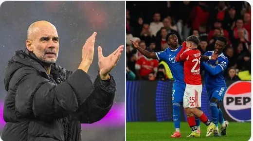 Pep Guardiola falou sobre o caso envolvendo Vini Jr. e reforçou que o combate ao racismo precisa ir além do futebol. Foto: Reprodução.