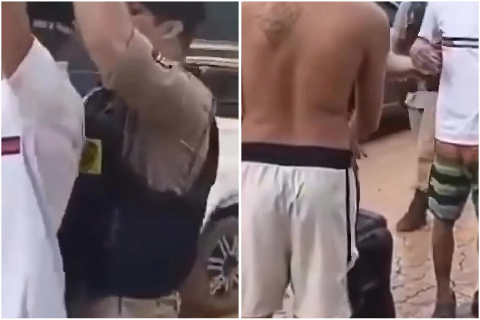 Homem tenta saquear caixa de som durante enchente em MG (Foto: Reprodução/Redes sociais)