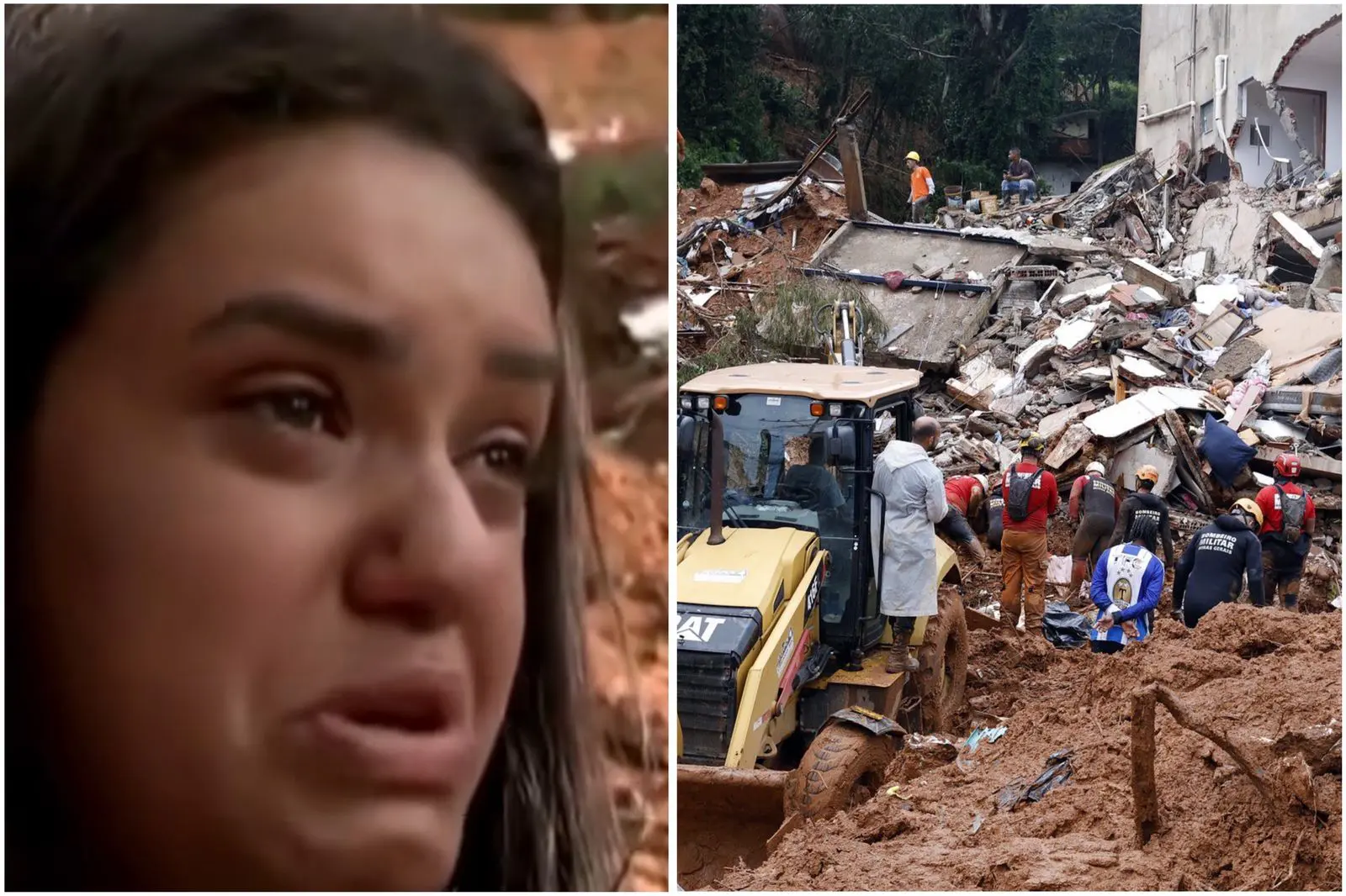 Sobrevivente perde mãe e filha de 2 anos em deslizamento: 'Traumatizada' (Foto: Reprodução/Globo)