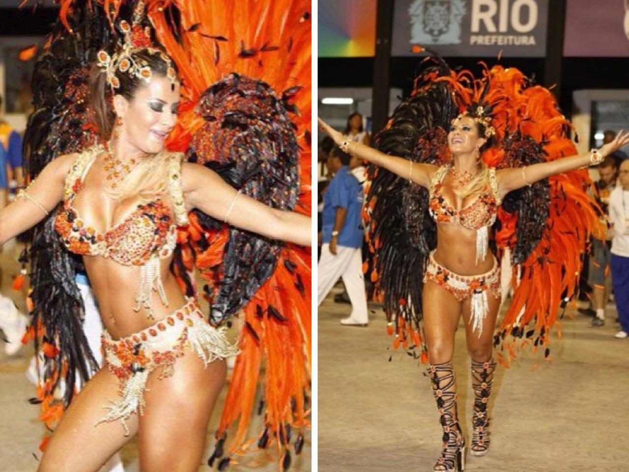 Lucilene Caetano na época em que desfilava no Carnaval || Reprodução: Arquivo Pessoal Cedido ao BacciNotícias 