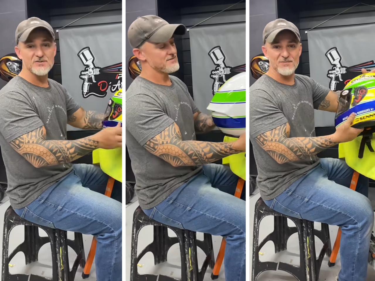 Daniel Cravinhos trabalha com a customização de motos e capacetes em SP || Reprodução: Redes Sociais 