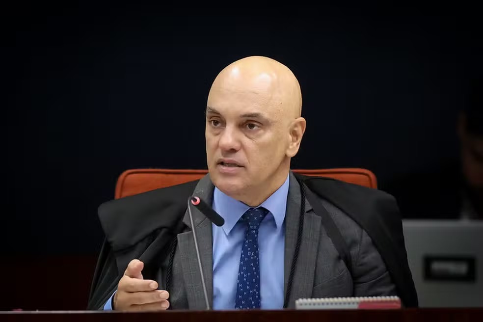 Alexandre de Moraes em julgamento do núcleo 3 da trama golpista — Foto: Gustavo Moreno/STF