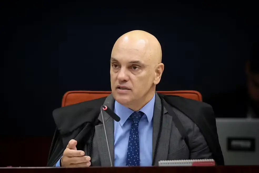 Alexandre de Moraes em julgamento do núcleo 3 da trama golpista — Foto: Gustavo Moreno/STF